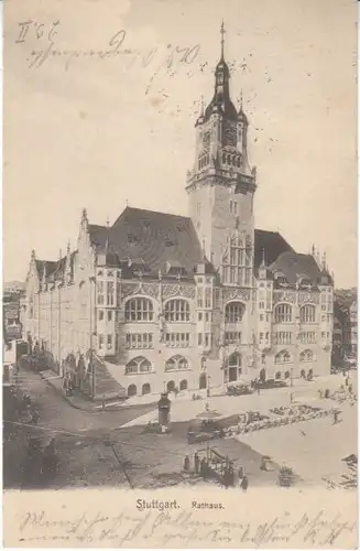 Stuttgart Rathaus gl1908 25.975