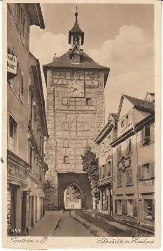 Konstanz Bodensee Schnetztor Husshaus gl1937 25.891