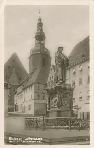 Eisleben Markt mit Lutherdenkmal glca.1940 114.251