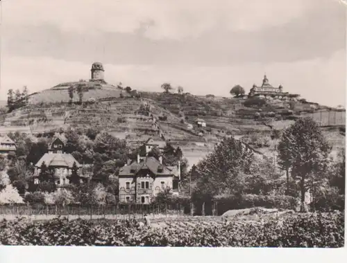 Radebeul Friedensturm und Spitzhaus gl1955 86.557