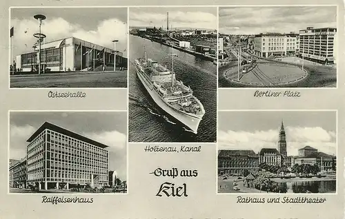 Kiel Mehrbildkarte Teilansichten gl1958 116.418
