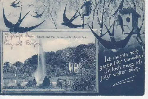 Bischofswerda Partie im Park feldpgl1915 85.814