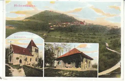 Hohenstaufen Barbarossakirche Schutzhütte gl1907 25.866
