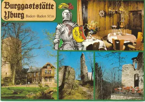 Baden-Baden Burggaststätte Yburg Werbekarte 26.553