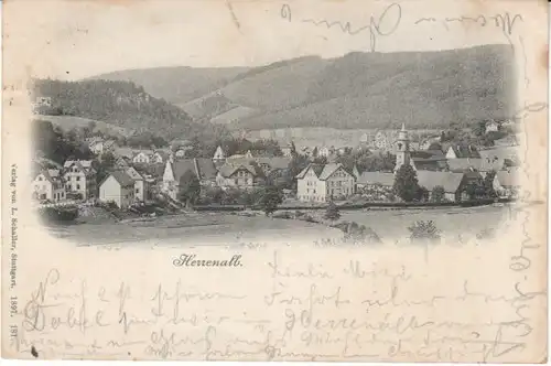 Herrenalb Schwarzw. Alte Gesamtansicht gl1898 25.543