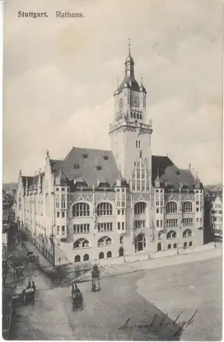 Stuttgart Rathaus gl~1910? 25.974