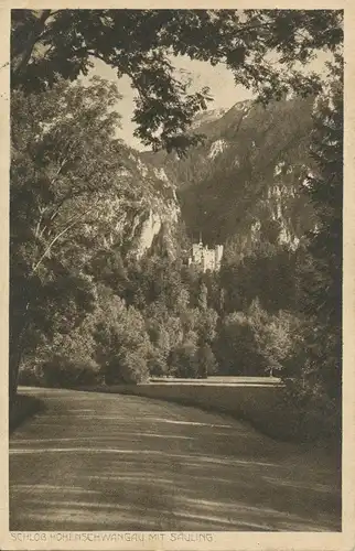 Schloss Hohenschwangau mit Säuling gl1922 109.734