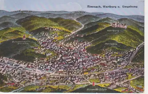 Eisenach Wartburg und Umgebung gl1932 90.478