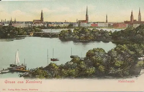 Hamburg Alsterbassin und Panorama ngl 116.110