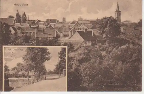 Heudeber Am Dorfteich Stadtpanorama bahnpgl1925 91.063