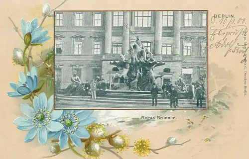 Berlin Litho Begas-Brunnen bahnpgl1900 117.301