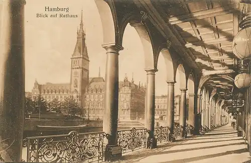 Hamburg Blick auf das Rathaus ngl 115.783