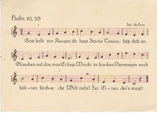 Gott stellt vor Augen dir - Hebr.10,23 gl1947 28.558