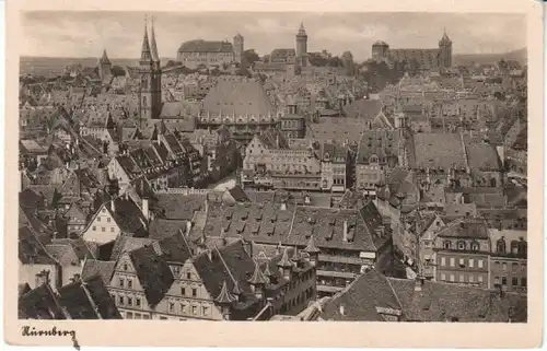 Nürnberg Blick >Burg alte Dachlandschaft gl1937 27.449