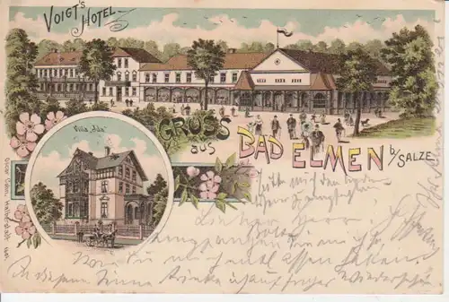 Bad Elmen Litho Hotel Voigt Villa bahnpgl1898 90.773