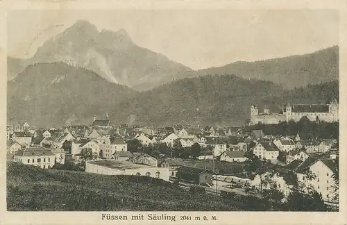 Füssen Panorama mit Säuling gl1920 123.299