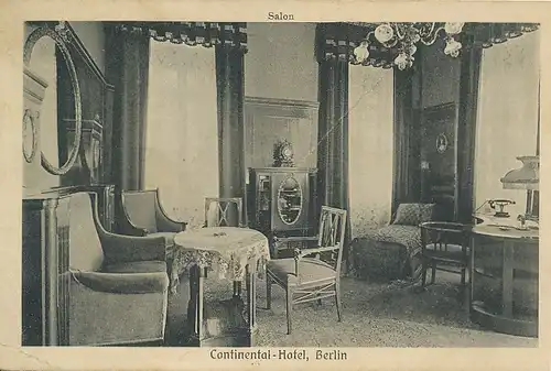 Berlin Continental-Hotel Salon feldpgl1915 117.516