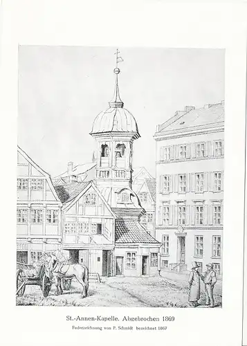 Hamburg Federzeichnung St. Annen-Kapelle 115.909