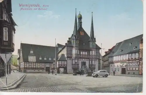 Wernigerode Marktplatz mit Rathaus gl1941 91.119