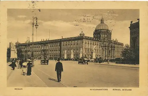 Berlin Schloss mit Schlossbrücke gl1913 117.676