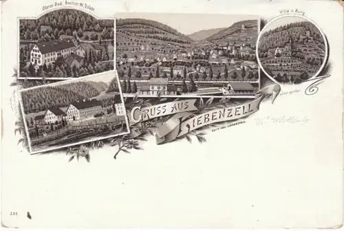 Gruss aus Liebenzell Schwarzwald Litho ngl 26.557