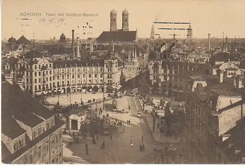 München Total mit Karlstor-Rondell gl1909 C2370