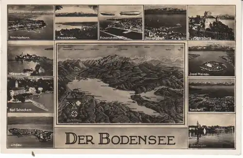 Bodensee Mehrbildkarte Anliegerorte gl1940 26.077