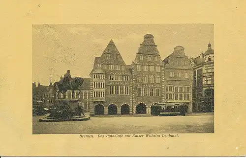 Bremen Das Rats-Café mit Denkmal ngl 116.268