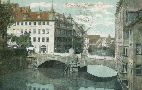 Nürnberg Museumsbrücke feldpgl1906 124.511