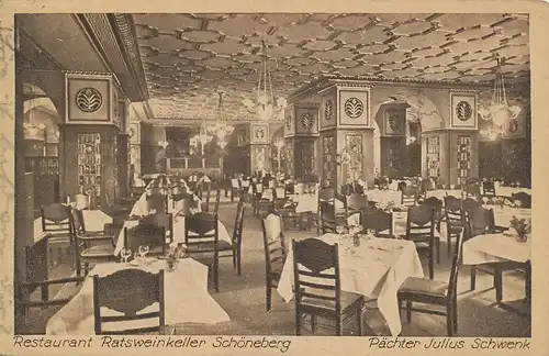 Berlin-Schöneb. Restaurant Ratsweinkell. gl1924 117.064