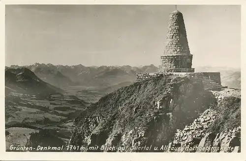 Grünten Denkmal Blick auf Illertal ngl 114.545