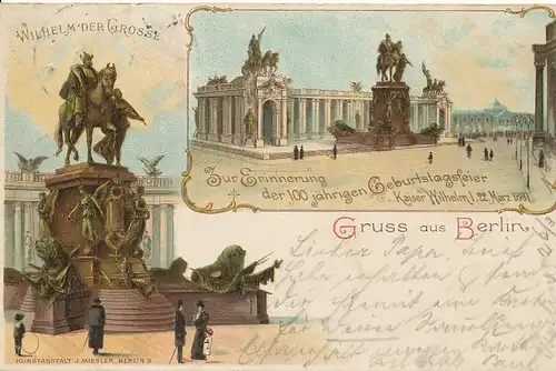 Berlin Erinnerung Geburtstag Kaiser gl1897 117.792