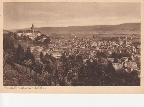 Rudolstadt Panorama mit Schloss gl1926 88.653