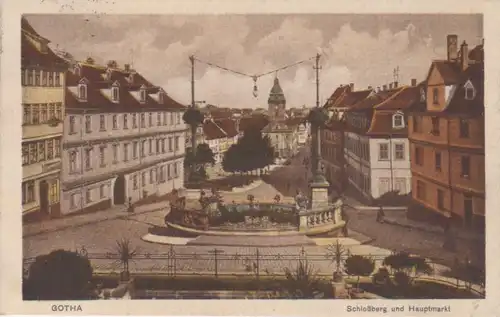 Gotha Schlossberg und Hauptmarkt gl1928 89.482