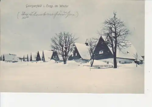 Georgenfeld Häuserpanorama im Winter gl1910 86.734