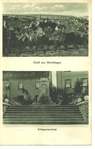 Merchingen Kriegerdenkmal Panorama gl1931 4.757