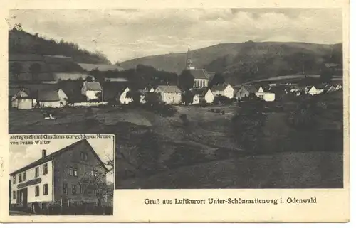 Unter-Schönmattenwag Gasthaus Krone Totale gl1926 5.038