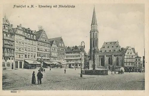 Frankfurt a.M. Römerberg mit Nikolaikirche ngl 131.902