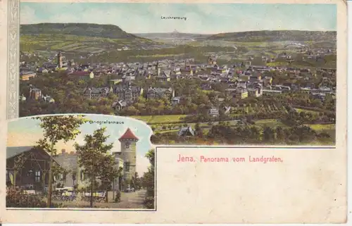 Jena Landgrafenhaus und Panorama ngl 89.008
