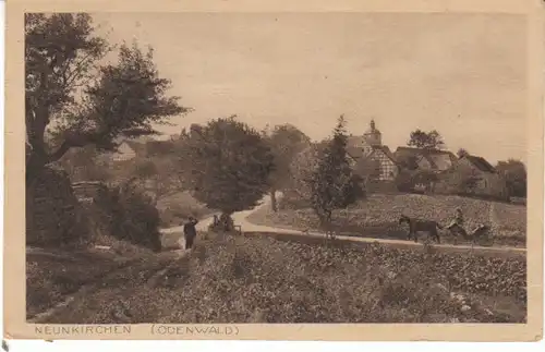 Neunkirchen Odw Kutsche am Ortsrand gl1921 27.405