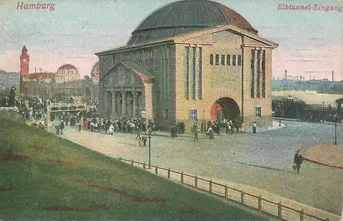 Hamburg Elbtunnel-Eingang feldpgl1916 115.841