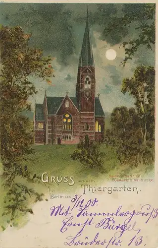 Berlin-Tiergarten Kirche gl1900 116.986