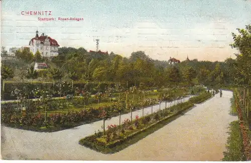 Chemnitz Stadtpark Rosen-Anlagen gl1910 B4306