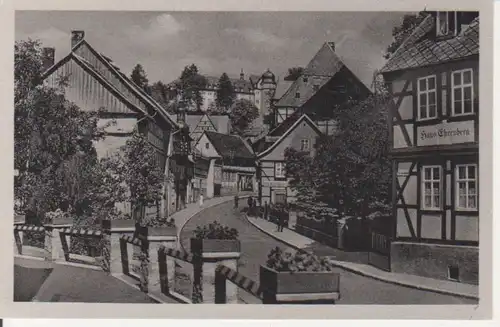 Stolberg i.H. Straßenpartie Blick z. Schloss ngl 92.196