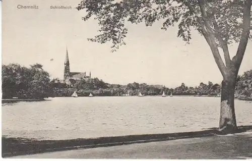 Chemnitz Segelboote a.d.Schloßteich feldpgl1915 B4305