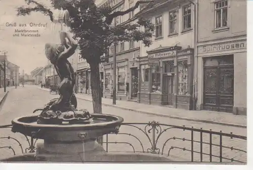 Ohrdruf Marktbrunnen und Marktstraße feldpgl1915 90.289