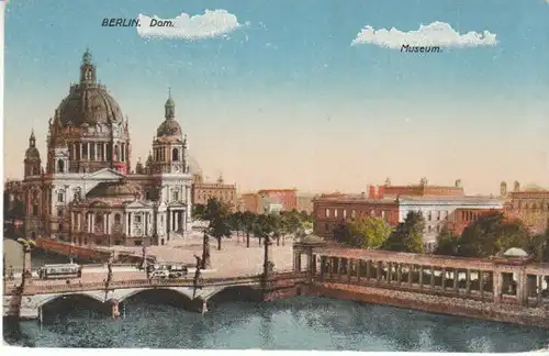 Berlin Dom Friedrichsbrücke Museum feldpgl1915 B4704