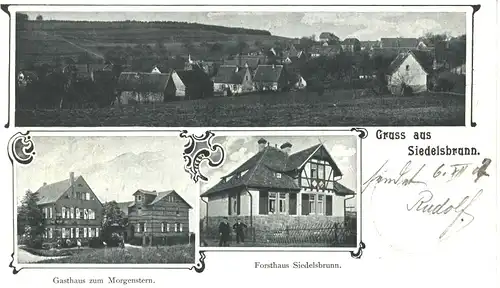 Siedelsbrunn Gasthaus Morgenstern Totale gl1907 5.044