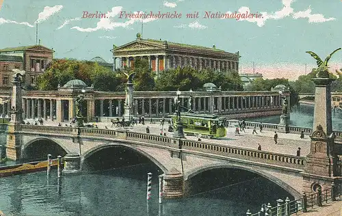 Berlin Friedrichsbrücke Nationalgalerie gl1914 117.284