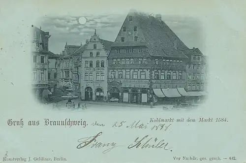 Braunschweig Kohlmarkt mit dem Markt gl1898 116.832